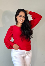 Load image into Gallery viewer, Hot Red Top Long Sleeve .
